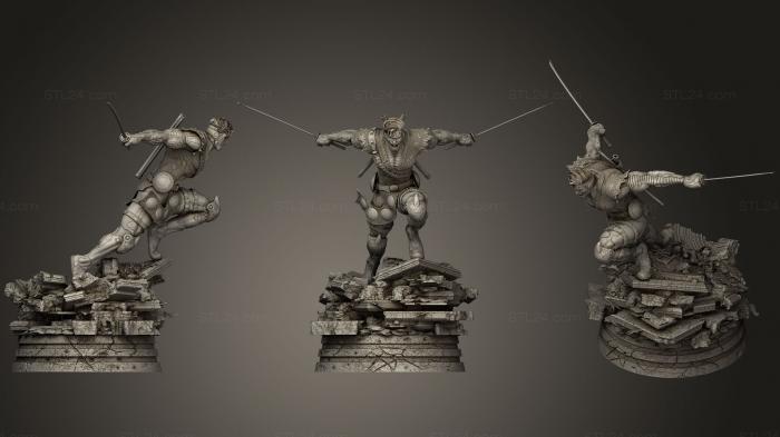 Figurines heroes, monsters and demons (Ninjak, STKM_1047) 3D models for cnc
